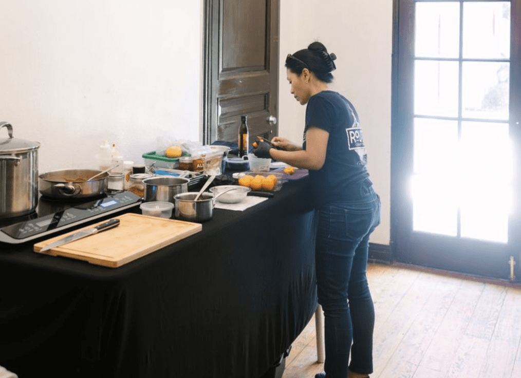 collaborating with caterers
